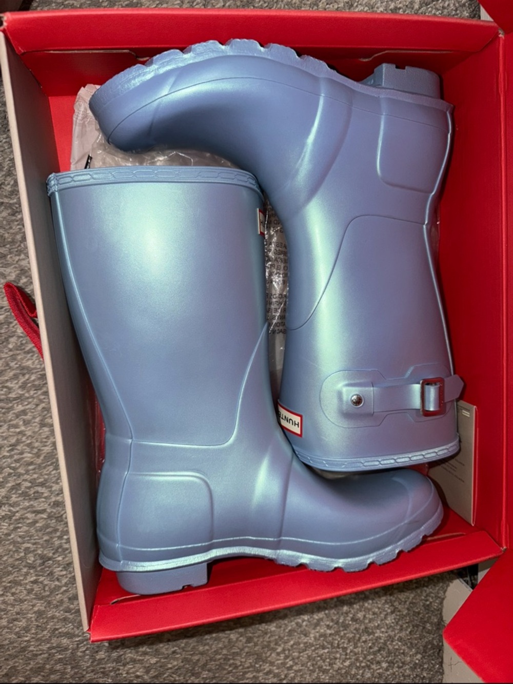 Hunter Nebula Original Rain Boots Women’s Blue Thistle - Picture 4 of 9